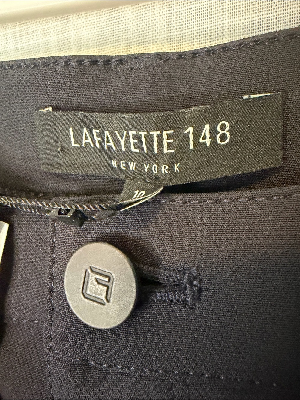 Lafayette 148 New York Mercer Slim Stretch Ankle Pants Ink (Navy) NWT Size 10 - Picture 5 of 13